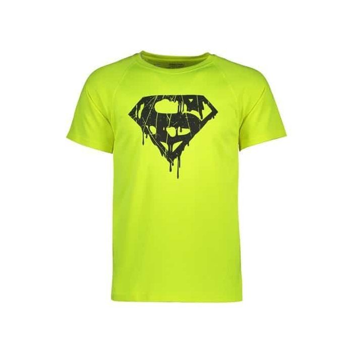 تیشرت ورزشی مردانه سوپرهیرو طرح سوپرمن فسفری