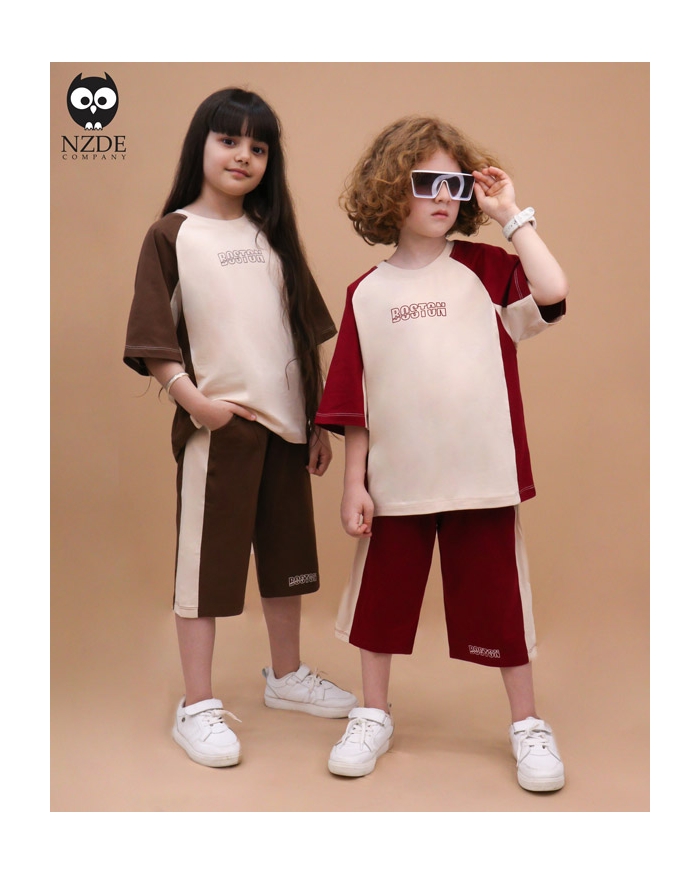 تیشرت شلوارک آستین رگلان BOSTON NZDE