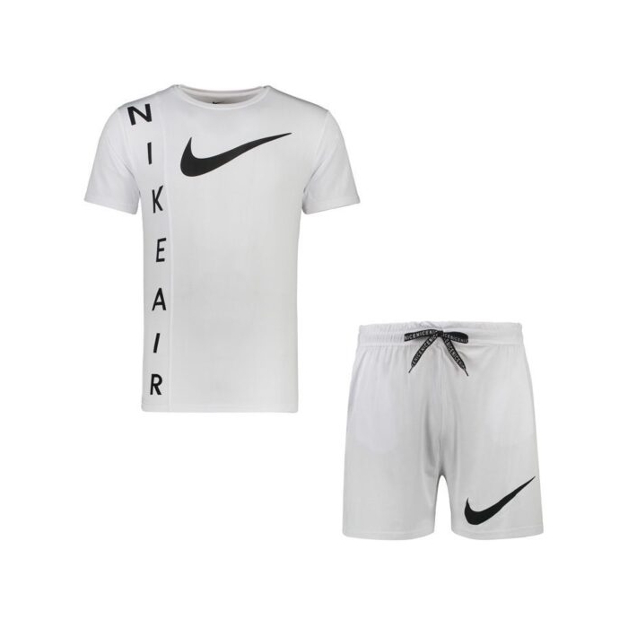 ست تیشرت و شلوارک ورزشی مردانه نایکی مدل AS-285 سفید