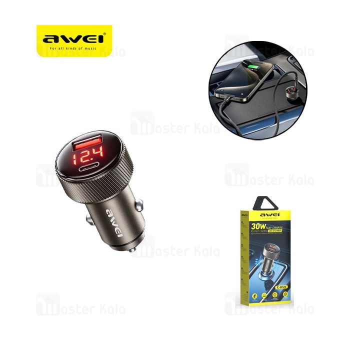 شارژر فندکی اوی Awei C-859 توان 30 وات