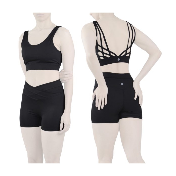 ست نیم تنه و کشاله بند ورزشی زنانه لولولمون مدل ۵۶۶۵ مشکی