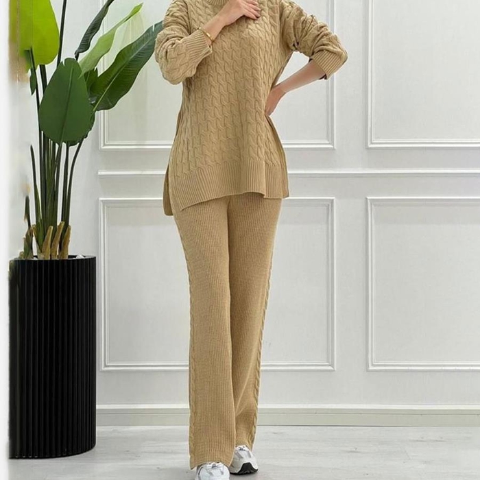 ست بافت بلوز و شلوار زنانه Gloria_C مدل 3718