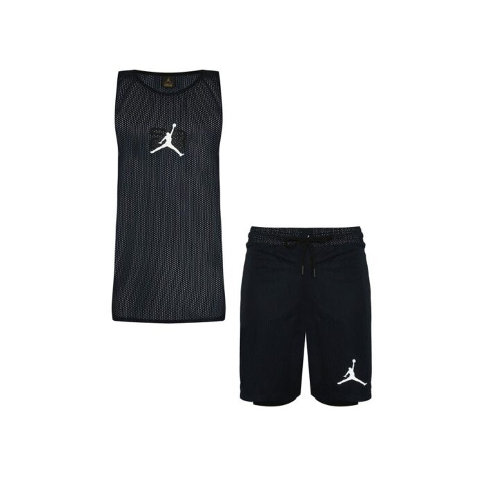 ‫‫ست رکابی و شلوارک ورزشی مردانه جردن مدل PB-1411 سرمه ای