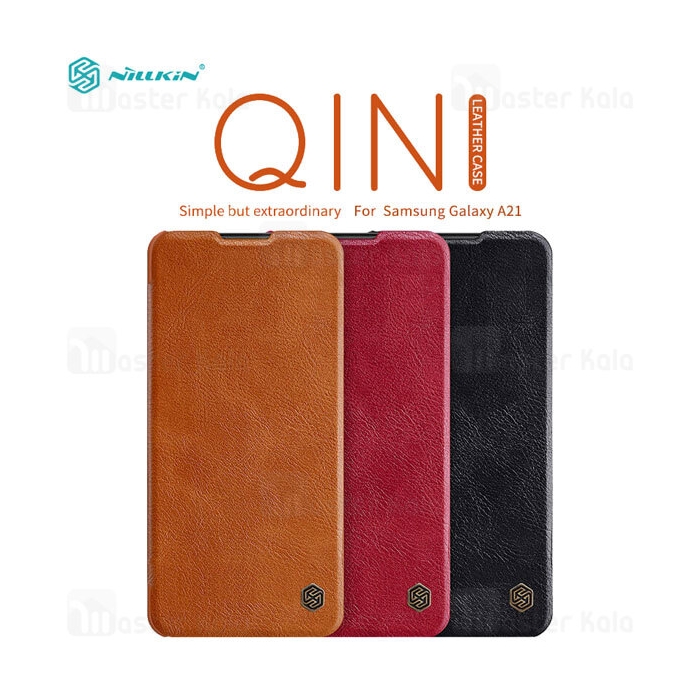 کیف چرمی نیلکین سامسونگ Samsung Galaxy A21 Nillkin Qin Leather Case