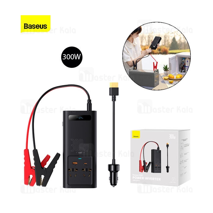شارژر فندکی و چند راهی برق خودرو بیسوس Baseus IGBT CI30-02 Power Inverter CGNB010101 توان 300 وات