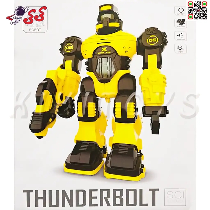 اسباب بازی ربات موزیکال و راهرو زرد THUNDEROBOLT 607