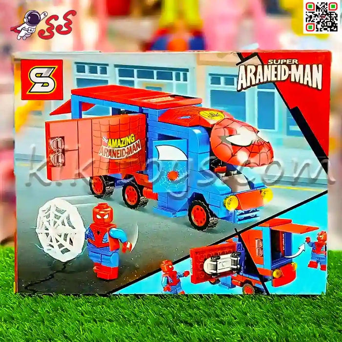 ساختنی لگو کامیون مردعنکبوتی برند اس وای SY1354A