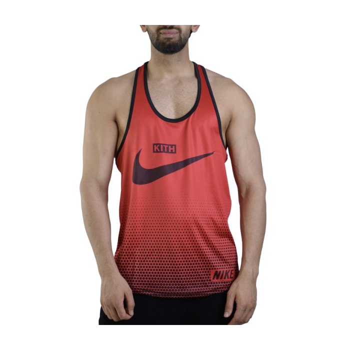 رکابی بدنسازی مردانه نایک مدل KITH قرمز