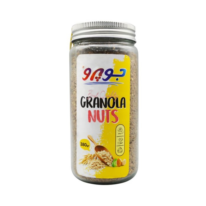 گرانولا شیشه ای جو پرو طعم مخلوط جو دو سرپرک و مغز دانه های خوراکی ۳۸۰ گرمی