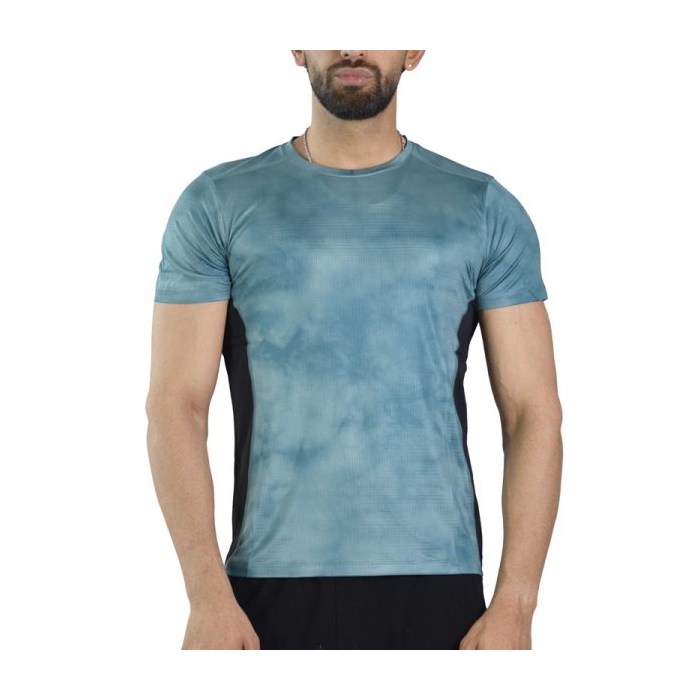 تیشرت ورزشی رانینگ مردانه مدل ۹۱۳۰ فیروزه ای