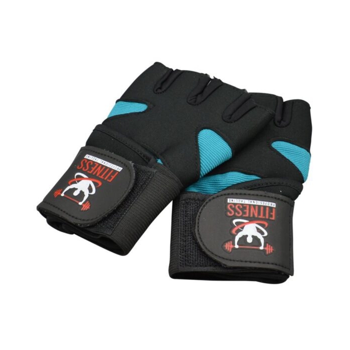 دستکش بدنسازی فیتنس مدل PRO TAGLINE آبی روشن