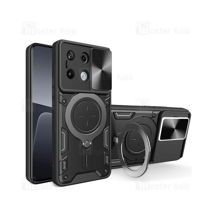 قاب ضد ضربه مگنتی Xiaomi Redmi Note 13 Pro 5G / Poco X6 5G Magnetic Support Case دارای محافظ دوربین