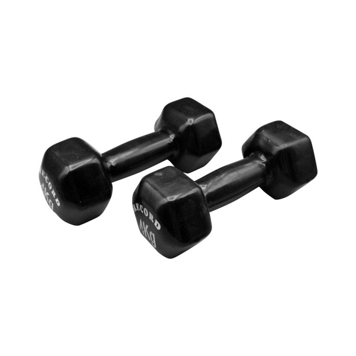 دمبل بدنسازی رکورد مدل Strong روکش دار وزن ۴ کیلو گرم بسته دو عددی