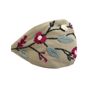 تل اسکارف نخی گلدوزی مدل گل کاغذی/ bougainvillea