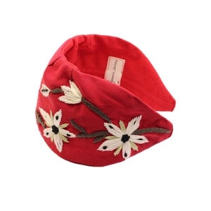 تل اسکارف نخی گلدوزی مدل تنباکو سفید/whit tobacco
