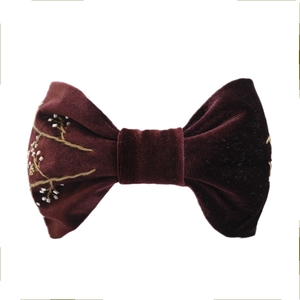 تل مخمل شرابی شکوفه/ Wine blossom velvet headband