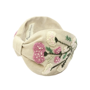 تل نخی گلدوزی مدل گل پنبه/cotton flower