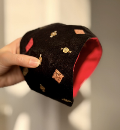 اسکارف مخمل مشکی یلدا