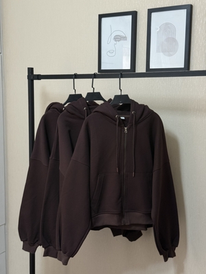 سویشرت تک قهوه ای ۳نخ