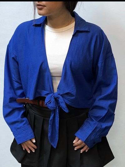 شومیز کراپ گره ای