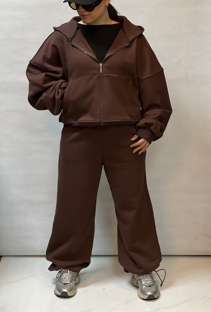 ست سویشرت شلوار شکلاتی 