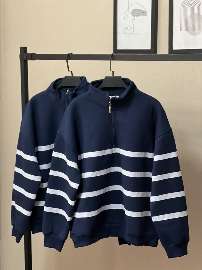 نیم زیپ ترک راه راه