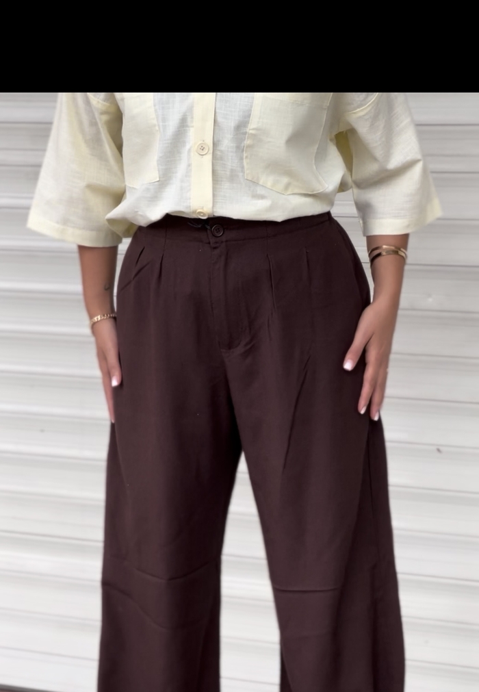 شلوار بگ لینن