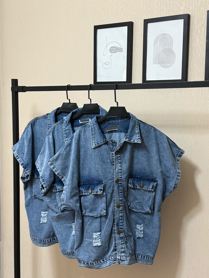 وست جین جیب دکمه