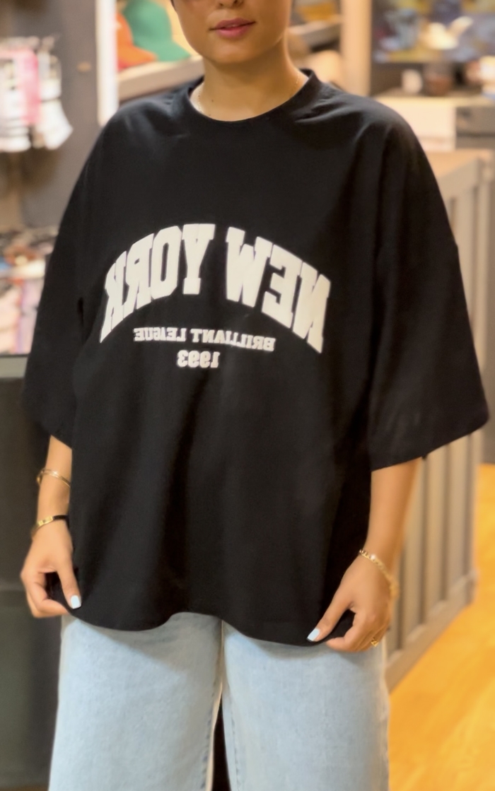 تیشرت باکسی new york پنبه