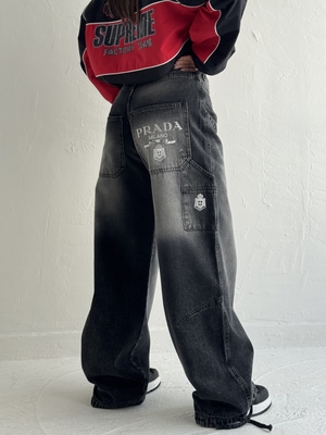 شلوار کارپینتر استیکردار a2219