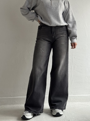 شلوار جین بگ زغالی a2177