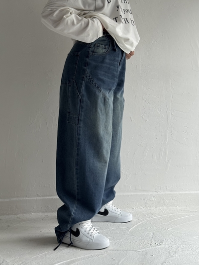 شلوار کارپینتر آبی a2059