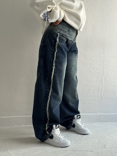 شلوار فول بگ استیکردار a2132