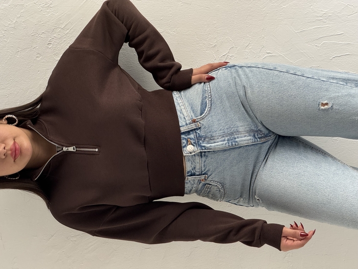 دورس کراپ نیم زیپ وارداتی a2113