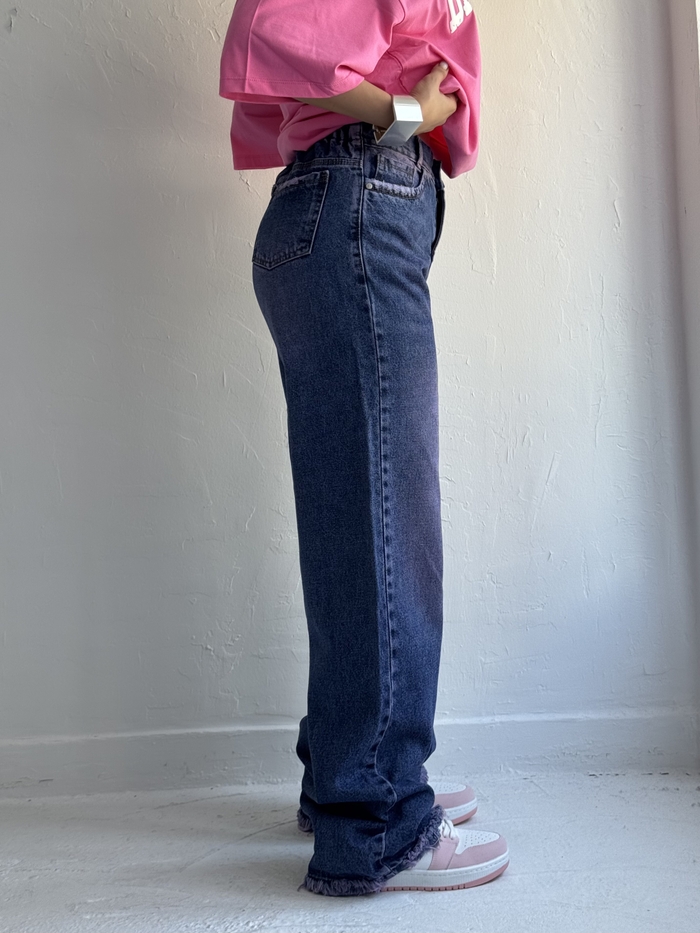 شلوار بگ تینت صورتیa1773