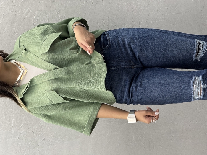 شومیز کراپ جیبa1679