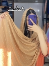 شال نخی نوار شکوفه ای کد ۱۴۸ مدل شکوفه