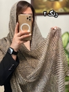 شال حریر نخ پلیسه خالدار ۶۸۲