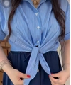شومیز گره ای مدل آسمان کد ۸۰۳۵
