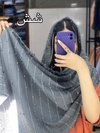 شال نخی نوار شکوفه ای کد ۱۴۸ مدل شکوفه