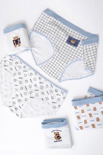 شورت فانتزی مدل آبی کد 128