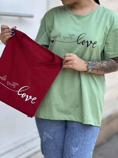 تیشرت باکسی made with love