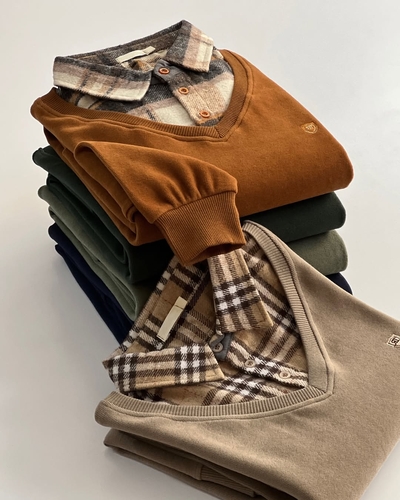 بلوز دو یقه مدل شهمیر کد۸۱۹۰