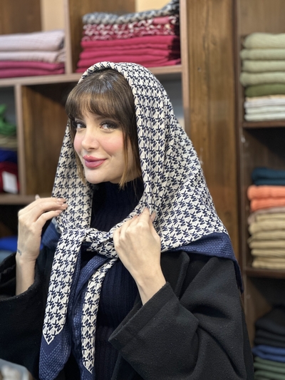 روسری ژاکارد قواره دار مدل mk