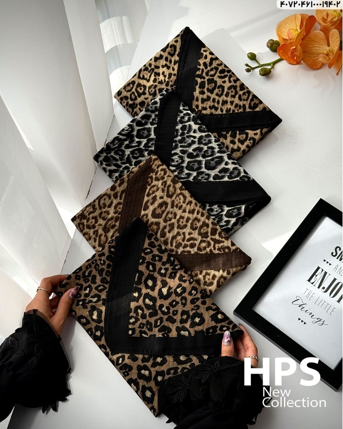 روسری دوردوخت مدل پلنگی یک کد ۱۴۸