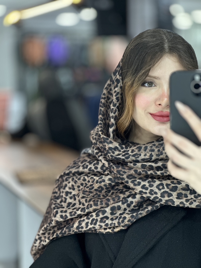 شال توری پاییزه پلنگی کد ۱۶۸