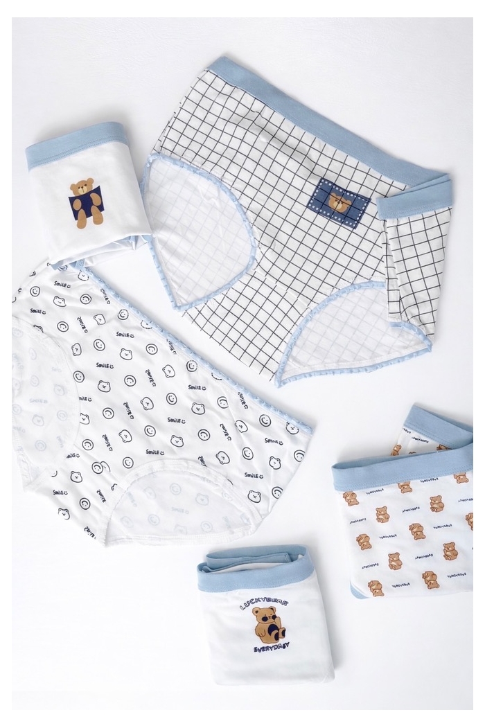 شورت فانتزی مدل آبی کد 128