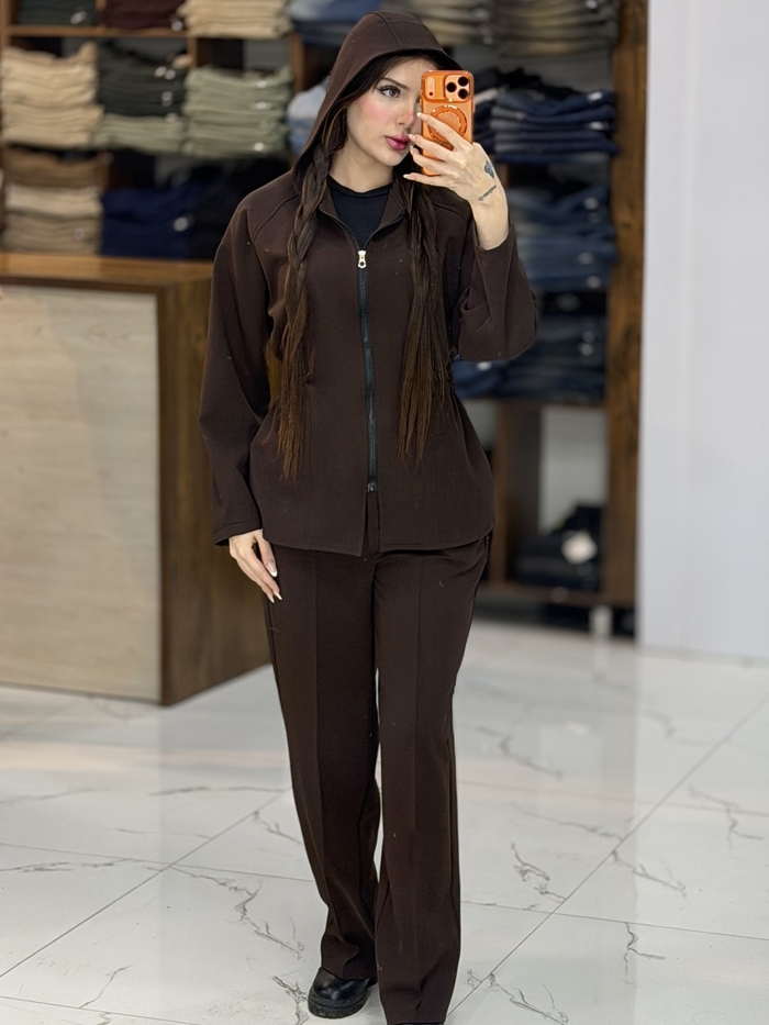 ست دو تیکه سویشرت شلوار کد 1428 مدل نازان