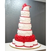 Big wedding cake white and red