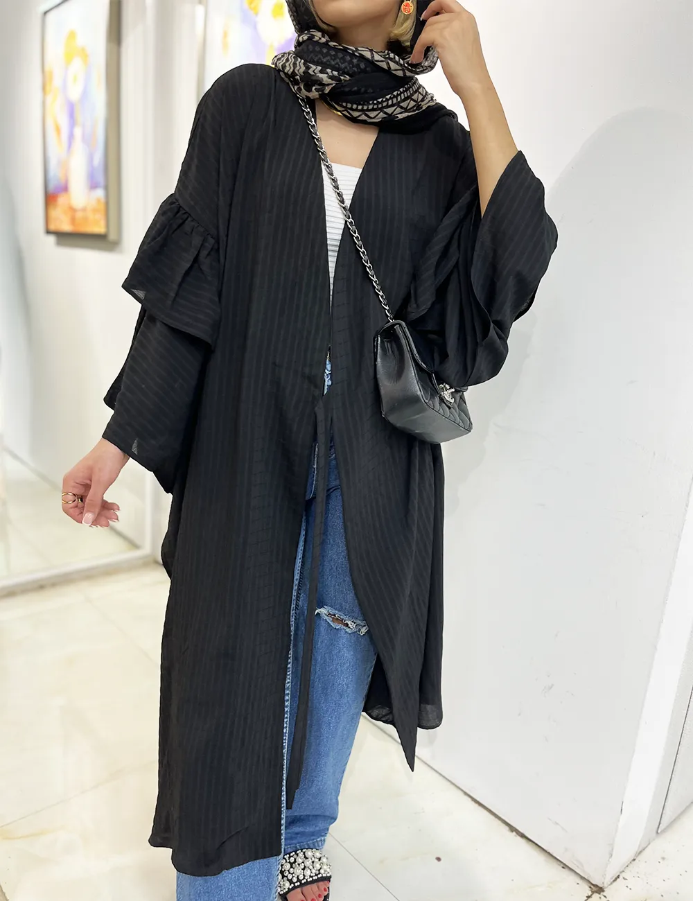 مانتو بلند کیمونو زنانه کد MB037